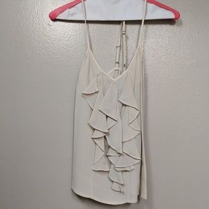Cream flowy tank top